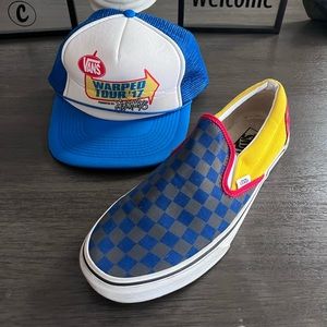 Vans, trucker hat